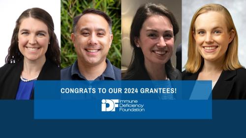 IDF 2024 research grantees Drs. Emily Harris, David Nguyen, Alexandra Martinson, and Laruen Meyer. 