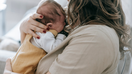 Infant with mom